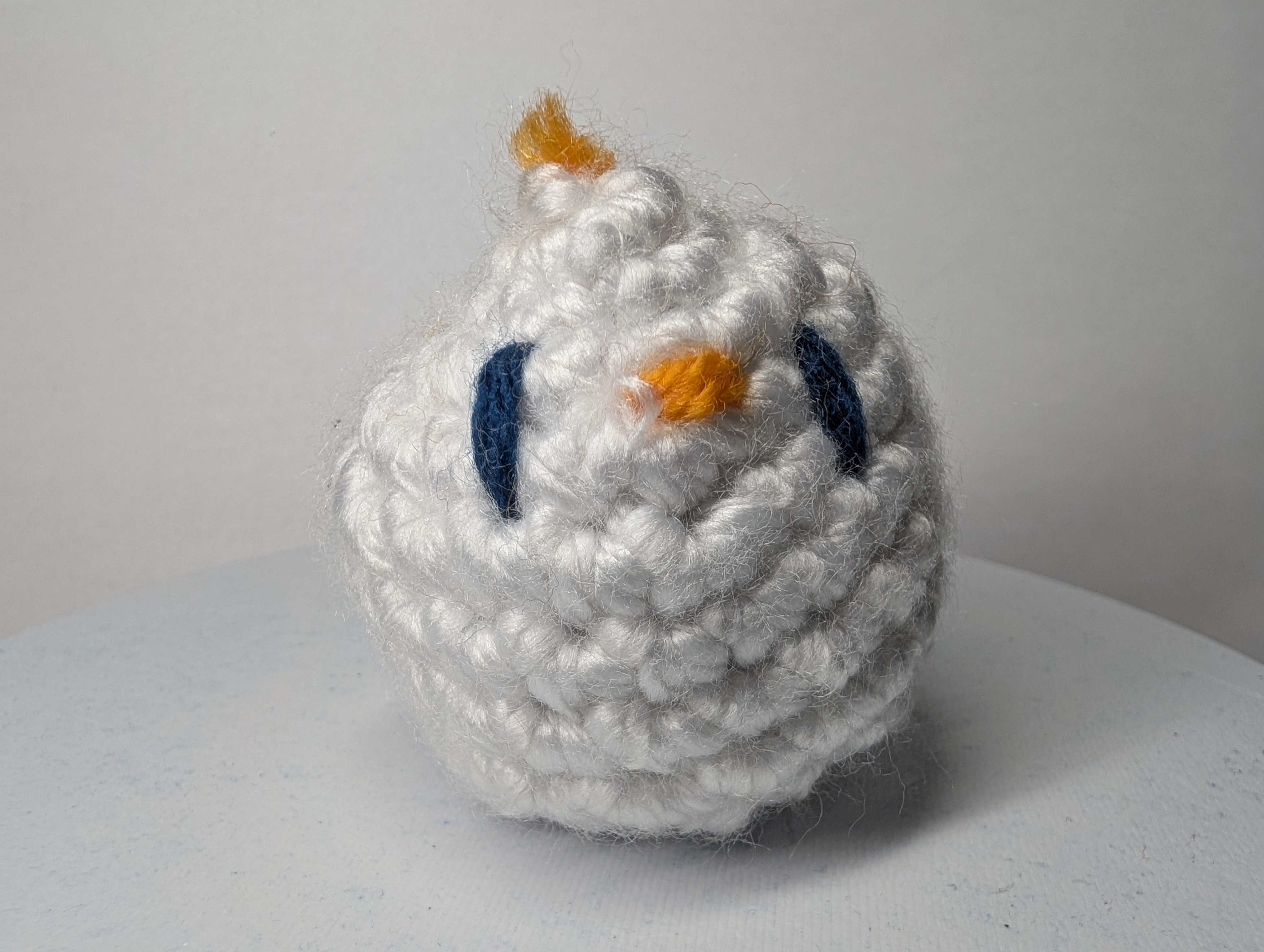 Handmade Crochet White Chicken