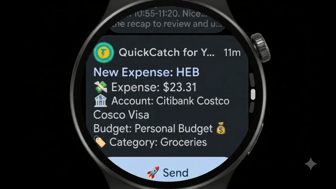 QuickCatch Smart Watch Display